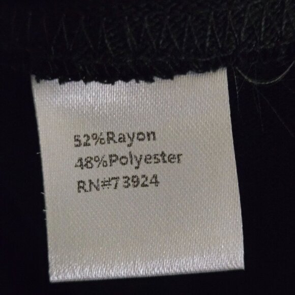 Ming Wang NWT Knit V Neck Quiet Luxury Pearl Button Black Dress Size M - Picture 8 of 8